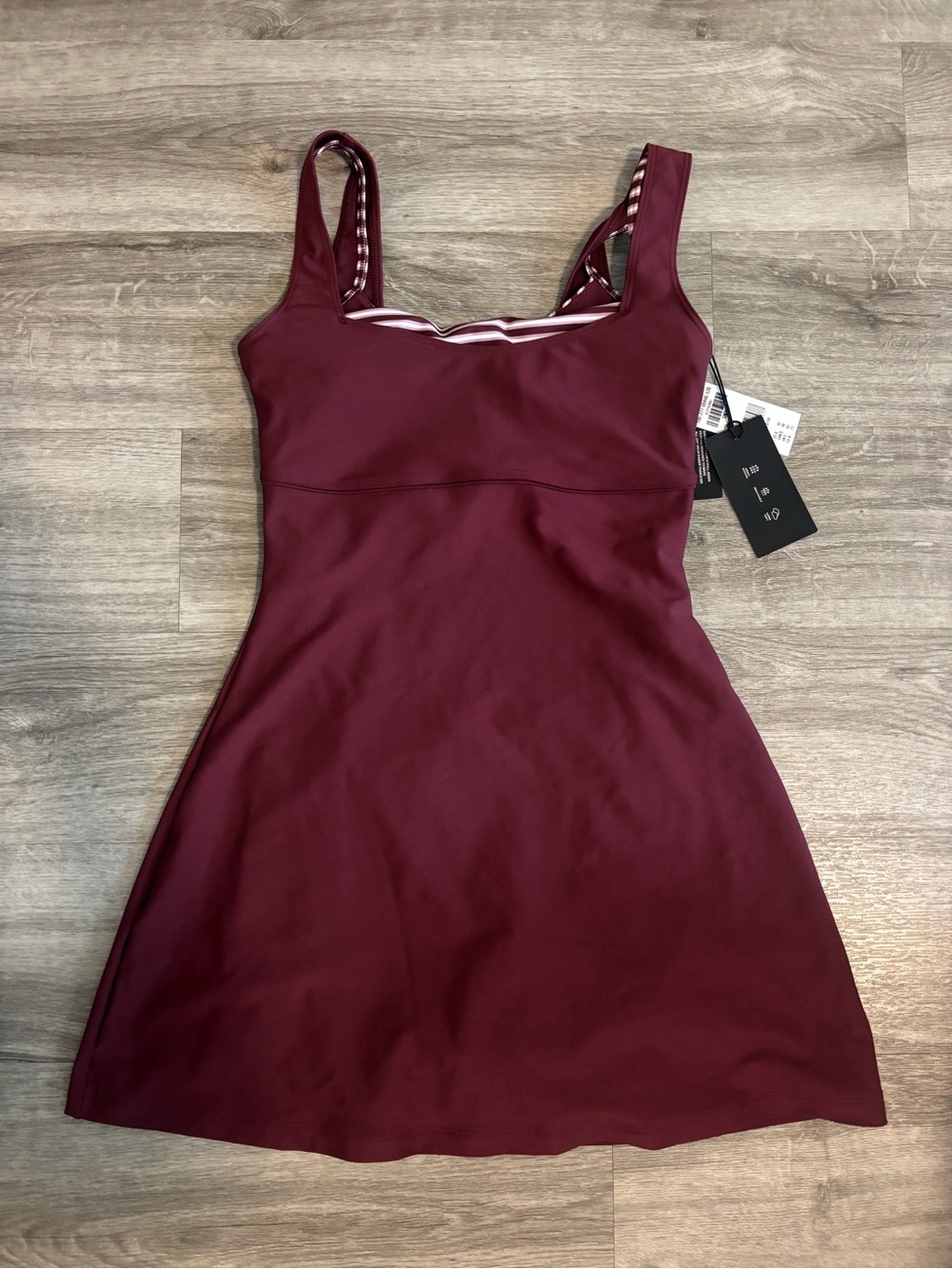 Abercrombie Women’s Burgundy Athletic Double Layer Tank Dress